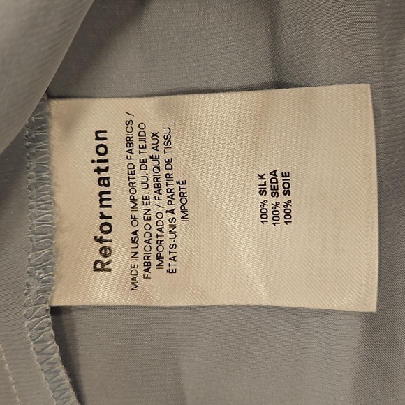 💕REFORMATION💕 Solay Silk Dress ~ Mineral 6 NWT - Picture 16 of 16